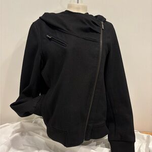 Black wool blend HONEE bomber jacket.